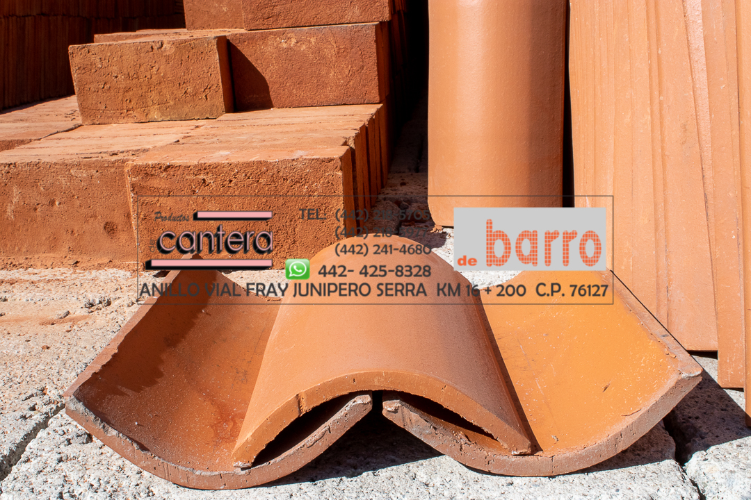 Teja Media Caña Extruida 16.5x30